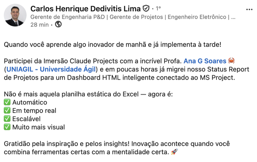 Print do dashboard construído por Carlos