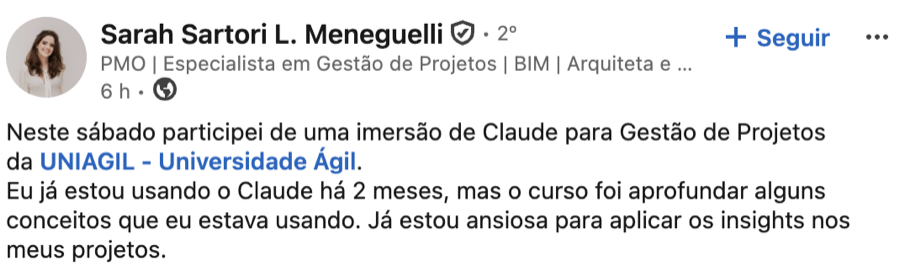 Depoimento de aluno da Imersão